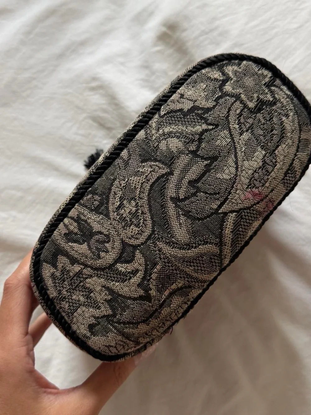 vintage whimsical cosmetics / makeup bag